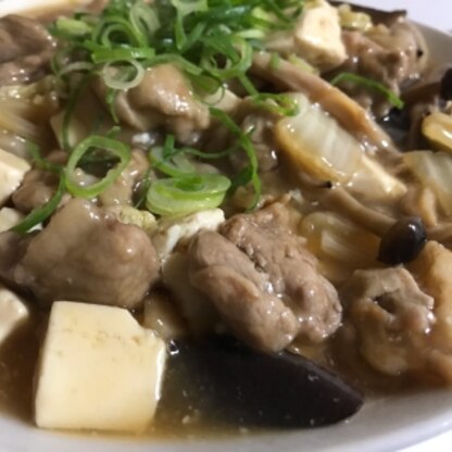 冷蔵庫にあった椎茸を追加して作りました。肉が柔らかく、とろみをつけることで寒い日に温まります。美味しいレシピありがとうございました。